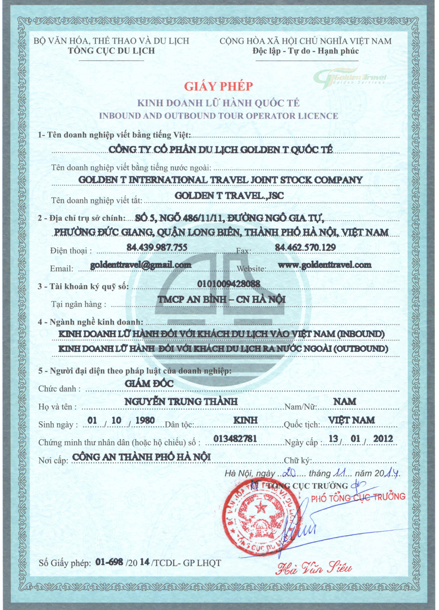 Giấy phép Lữ hành quốc tế